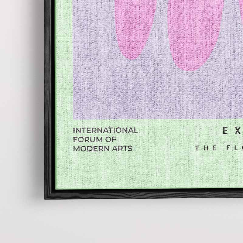 Abstracte Bloemvormen Kunstwerk-canvas-dibond-plexiglas-wanddecoratie-WallArtistic