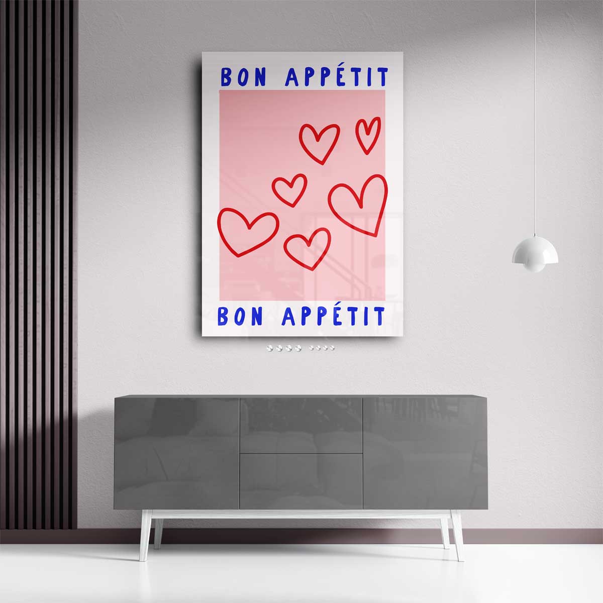 Bon Appétit Harten Kunstwerk-canvas-dibond-plexiglas-wanddecoratie-WallArtistic