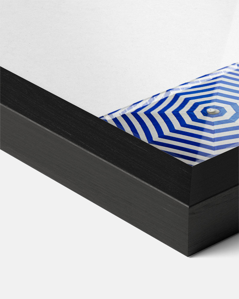 Blauwwitte Paraplu Poster-WallArtistic