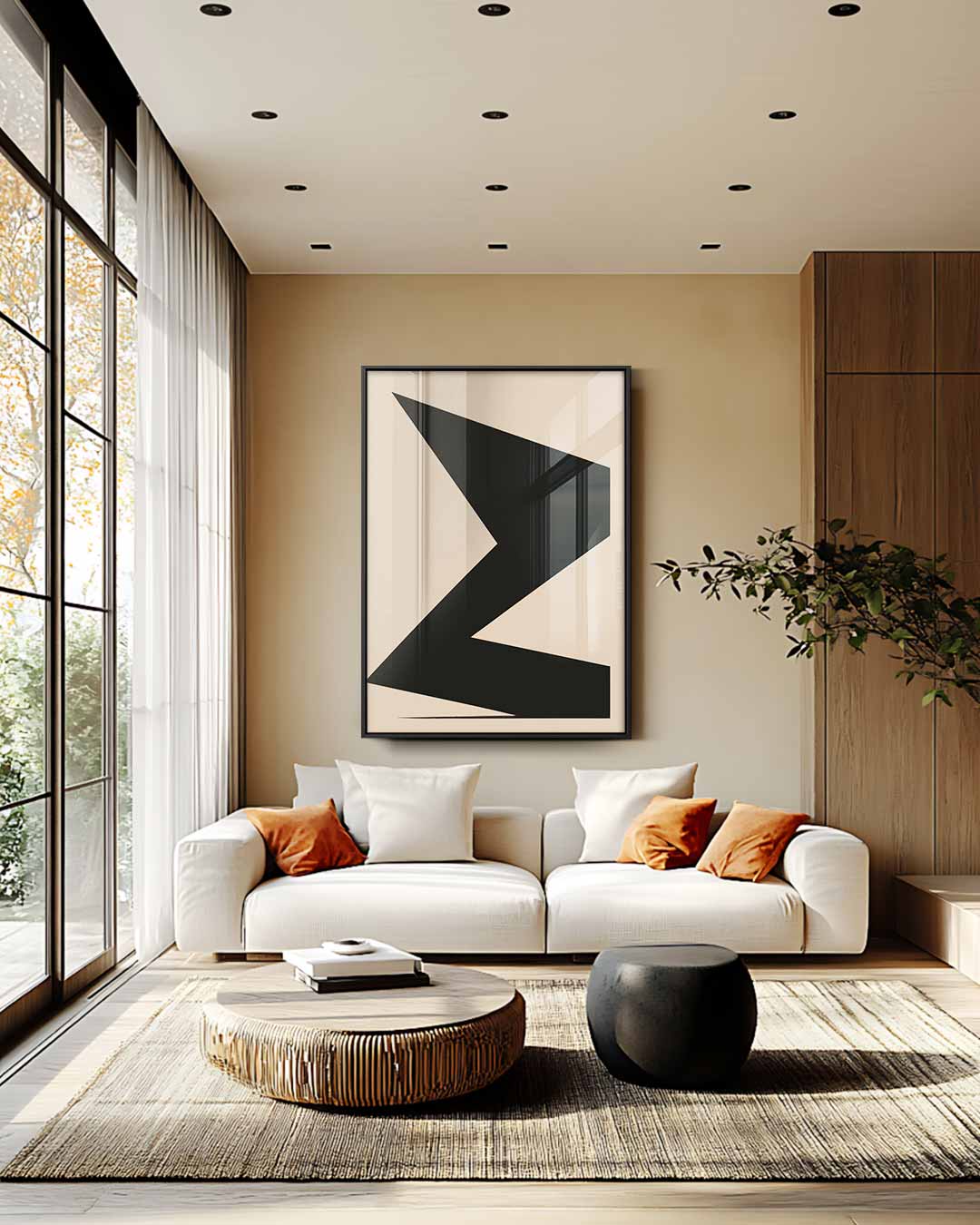 Abstracte Vormstudie Kunstwerk-canvas-dibond-plexiglas-wanddecoratie-WallArtistic