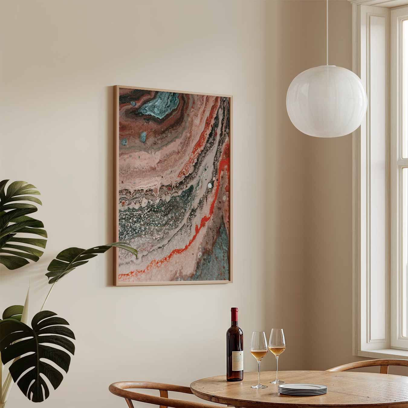 Abstracte Aardetinten Wandposter-WallArtistic