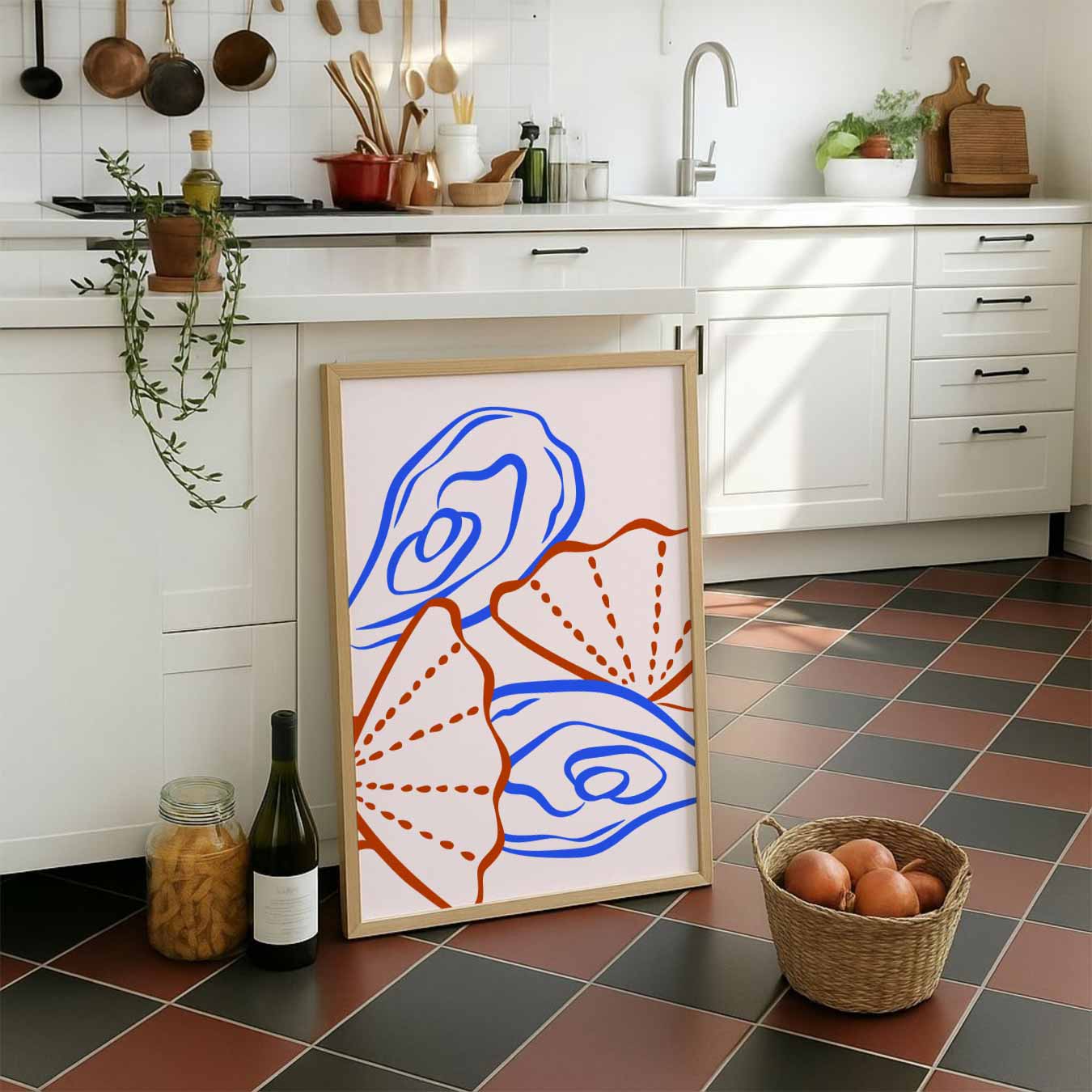 Levendige Schelpenkunst Poster-WallArtistic