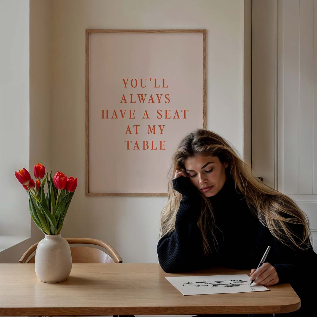 Gezellige Welkomstposter-WallArtistic