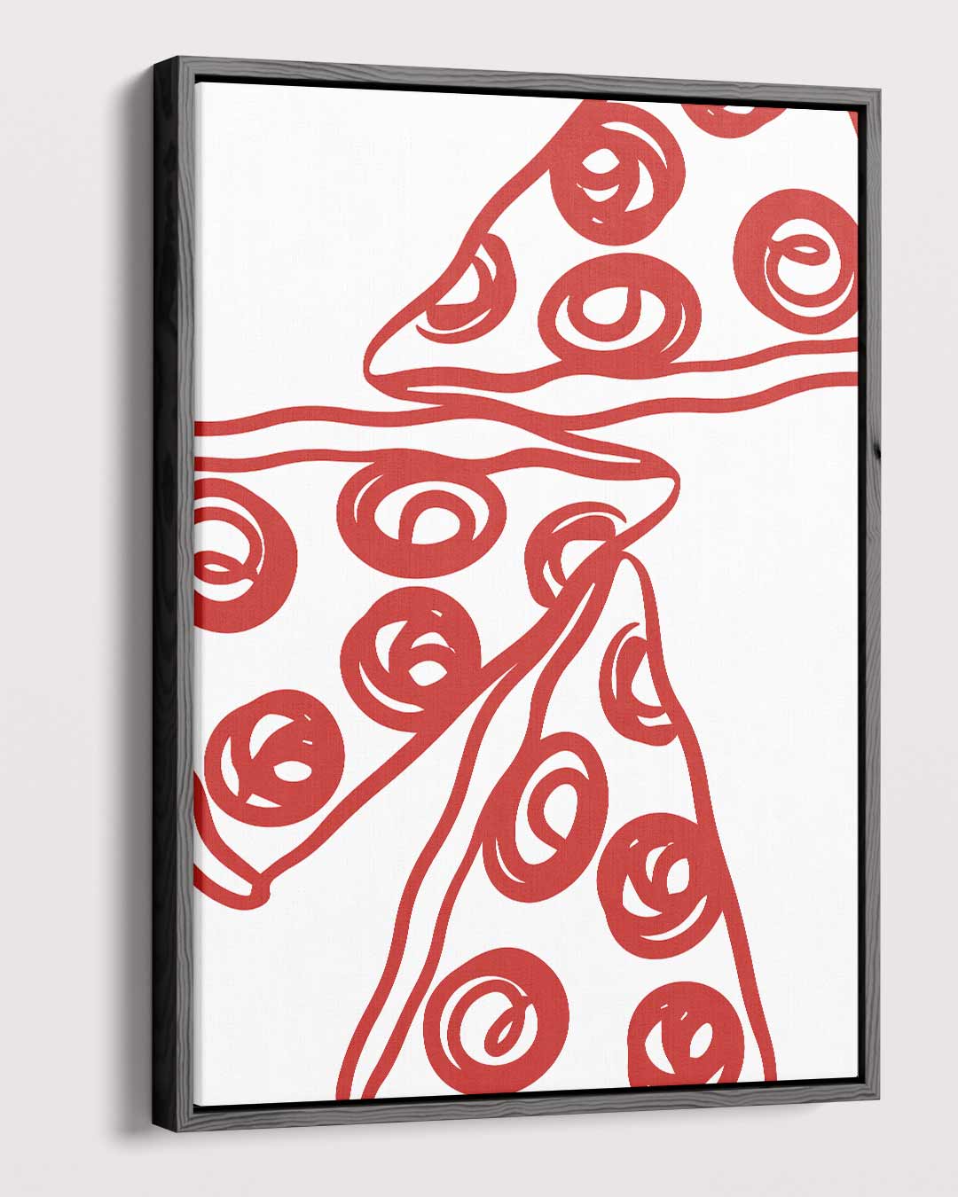 Kunstzinnige Pizza Print Kunstwerk-canvas-dibond-plexiglas-wanddecoratie-WallArtistic