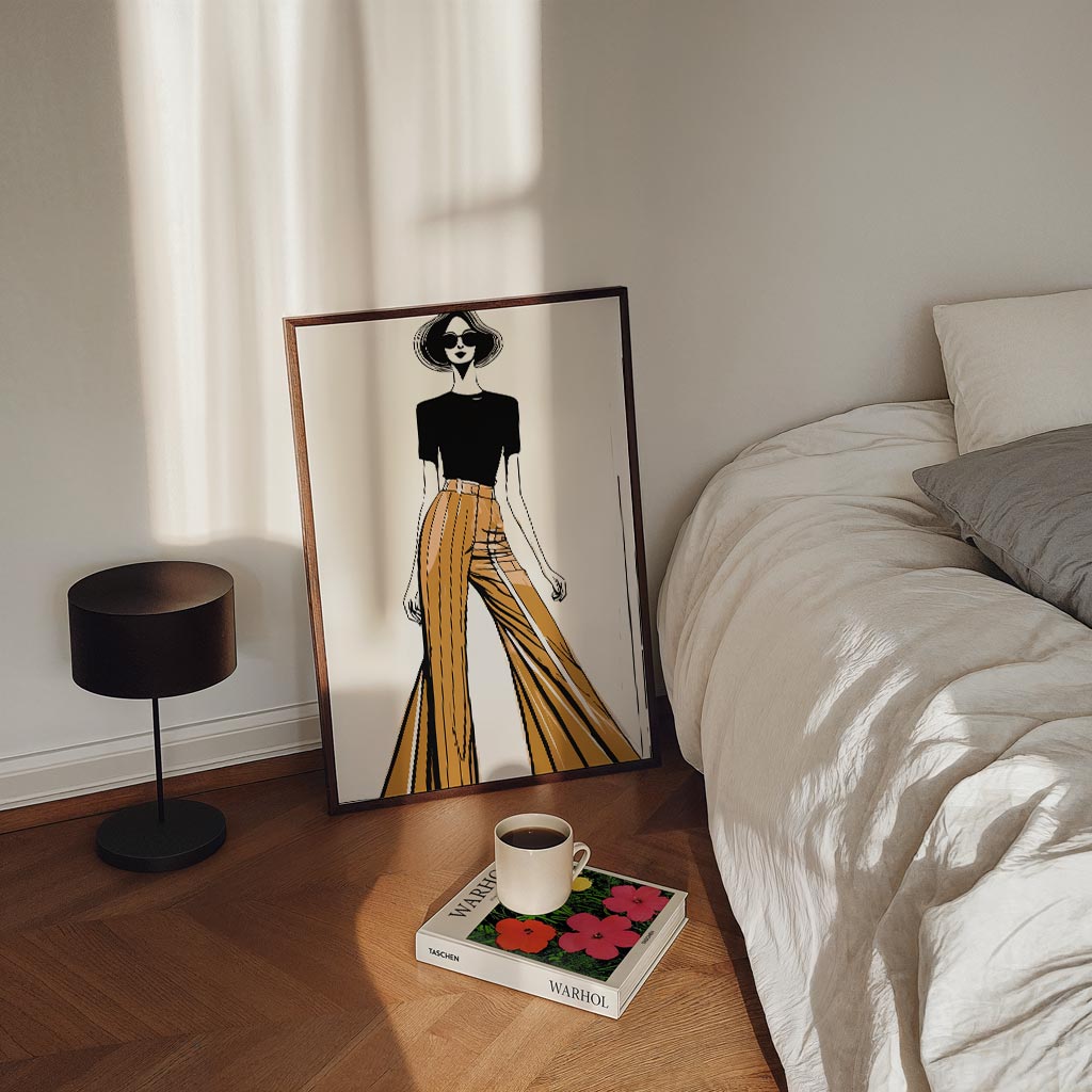 Trendy Fashionista Illustratie Poster