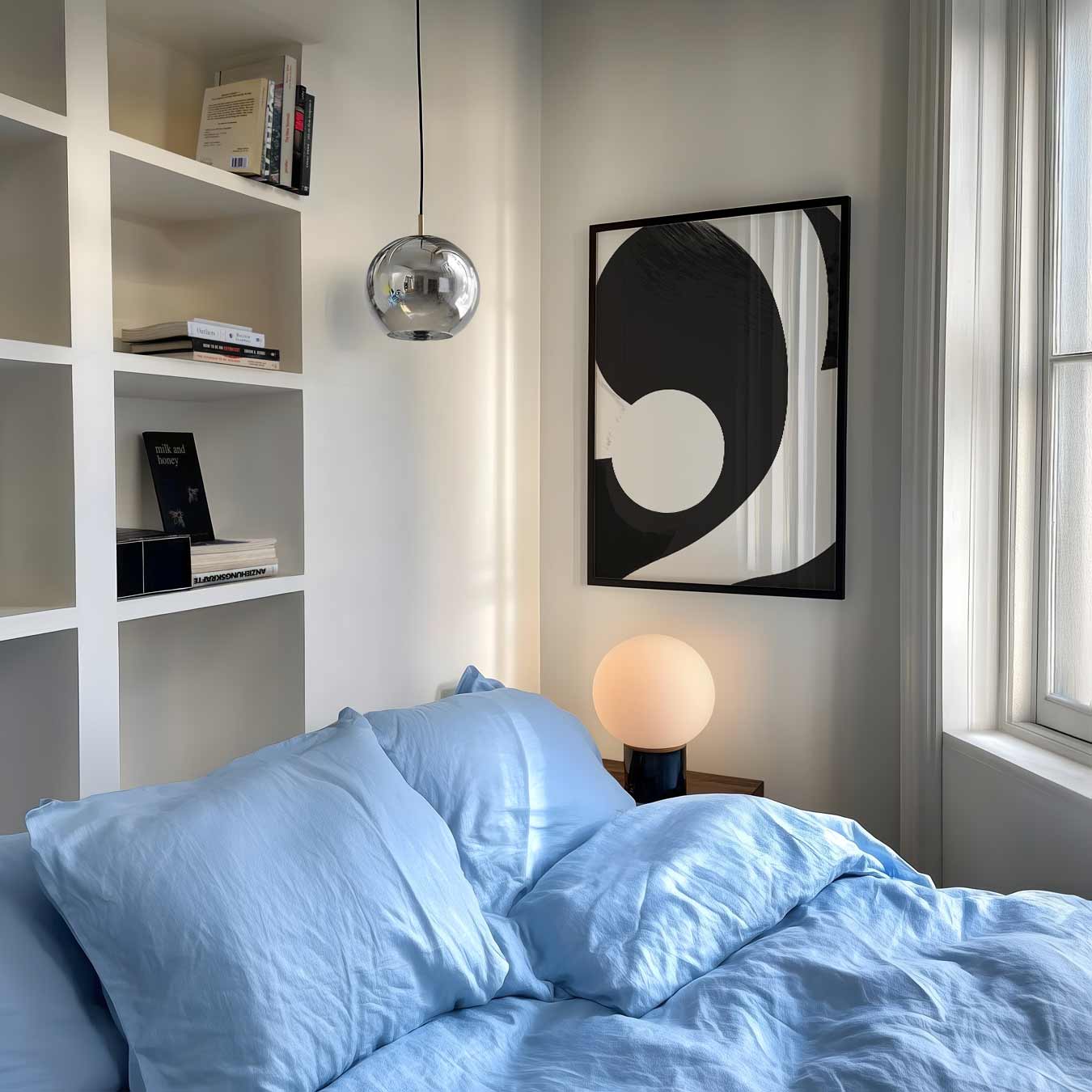 Abstracte Zwart-Wit Wandsierkunst Poster-WallArtistic