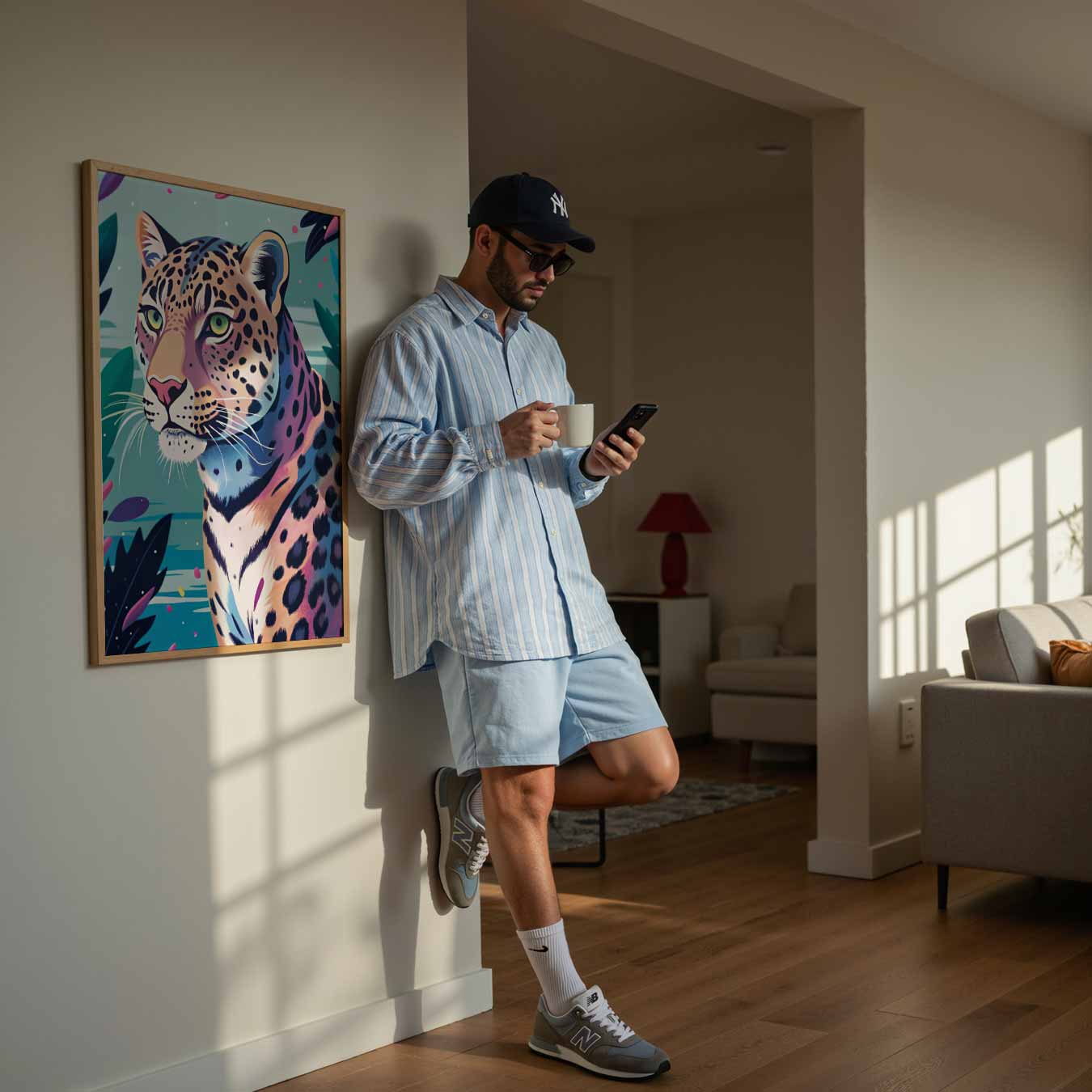 Elegante Luipaard Jungle Poster-WallArtistic