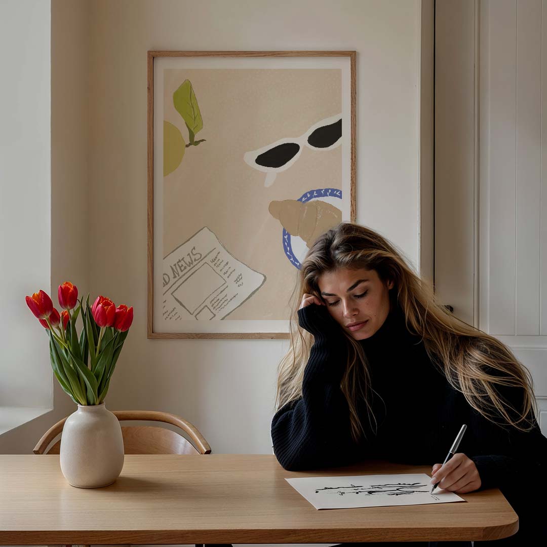 Zonnige Ontbijtdag Poster-WallArtistic