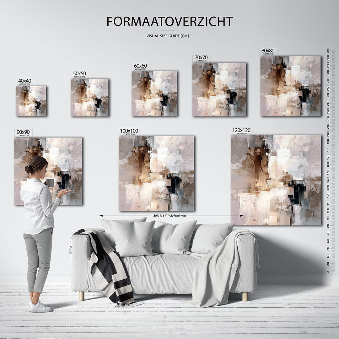 Gelaagde compositie Kunstwerk