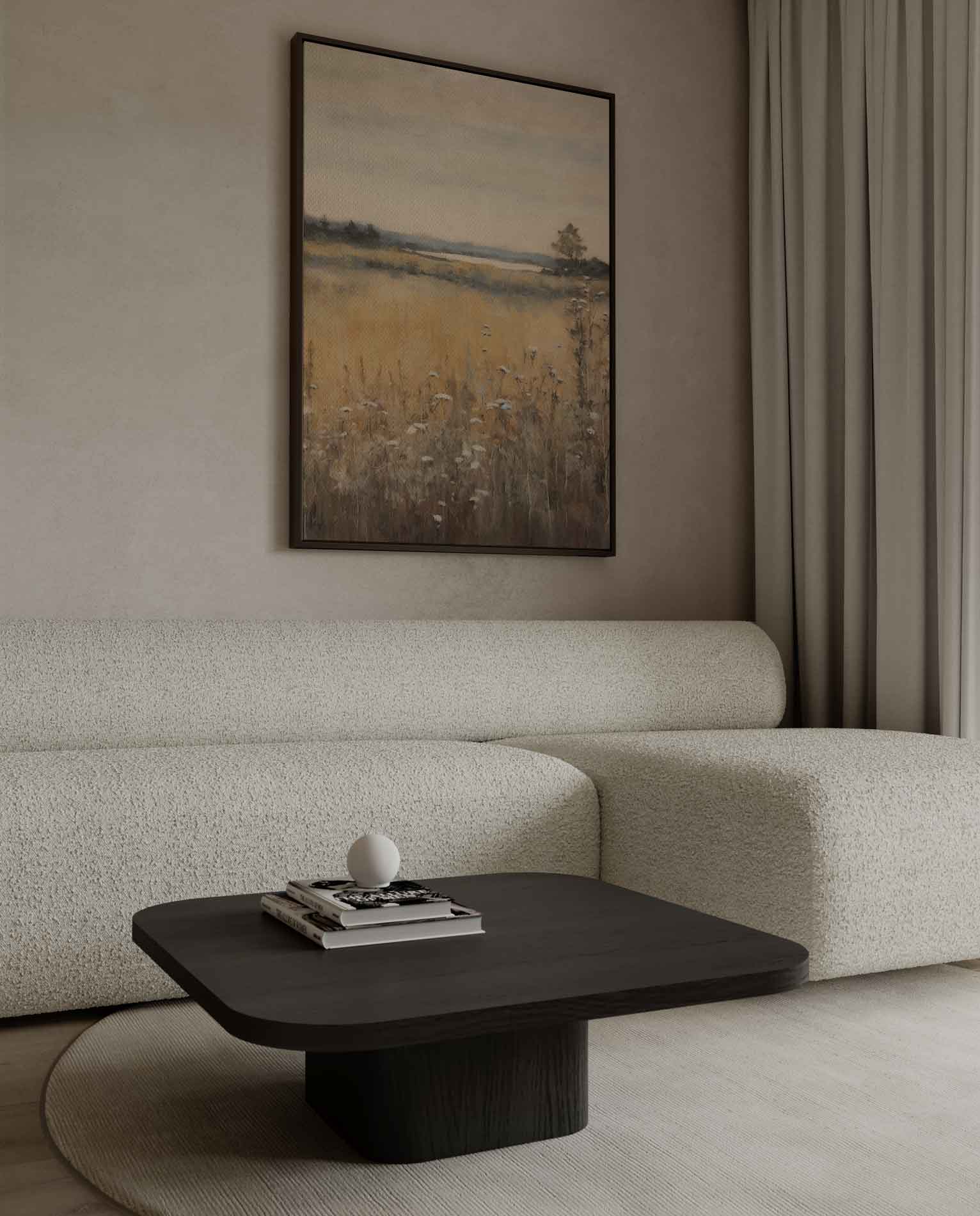 Rustiek Landschap in Herfstkleuren Kunstwerk-canvas-dibond-plexiglas-wanddecoratie-WallArtistic