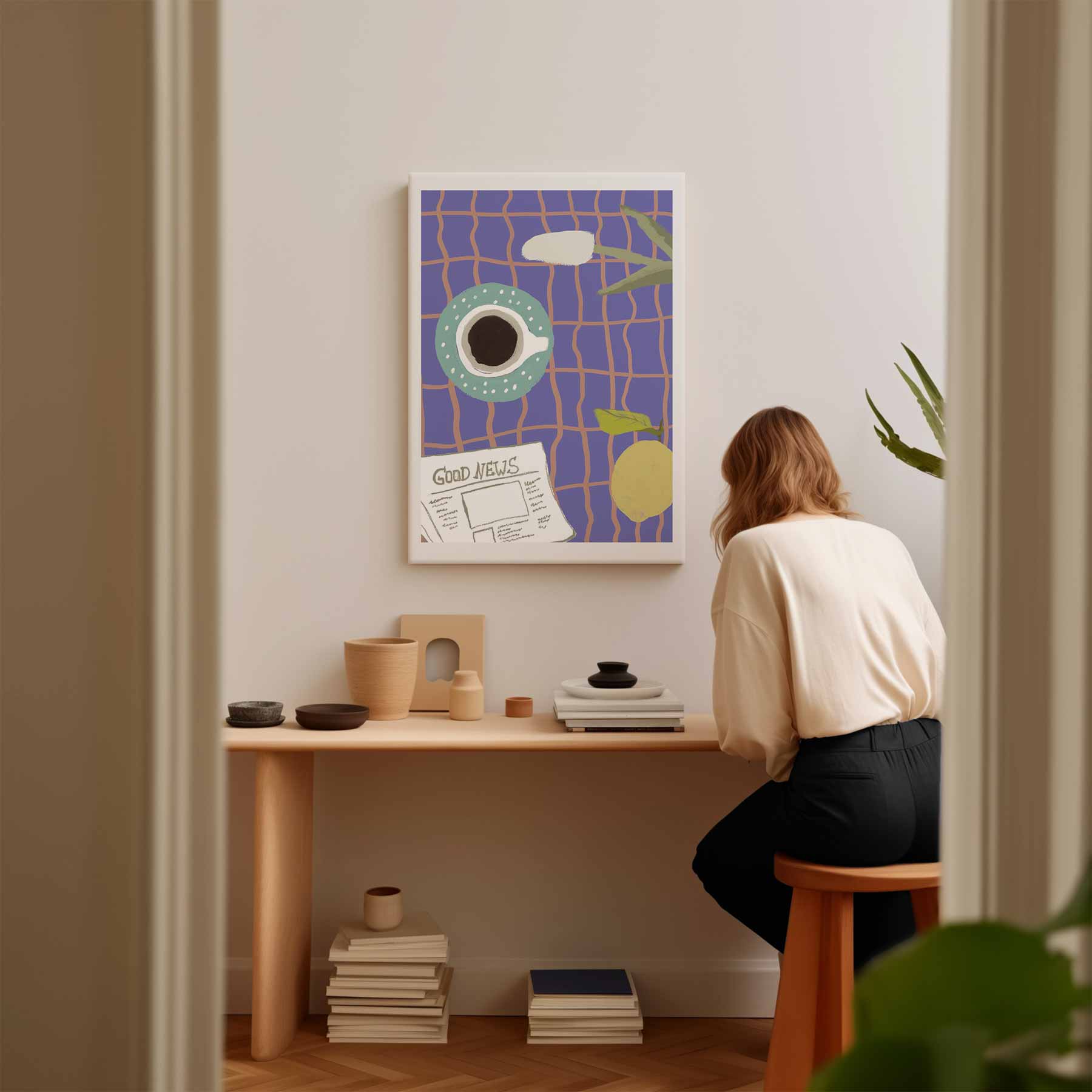 Ochtendgeluk voor Beginners Kunstwerk-canvas-dibond-plexiglas-wanddecoratie-WallArtistic