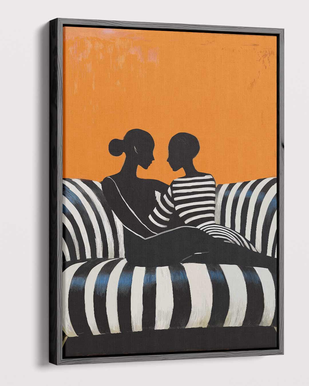 Samenspel van Silhouetten Kunstwerk-canvas-dibond-plexiglas-wanddecoratie-WallArtistic