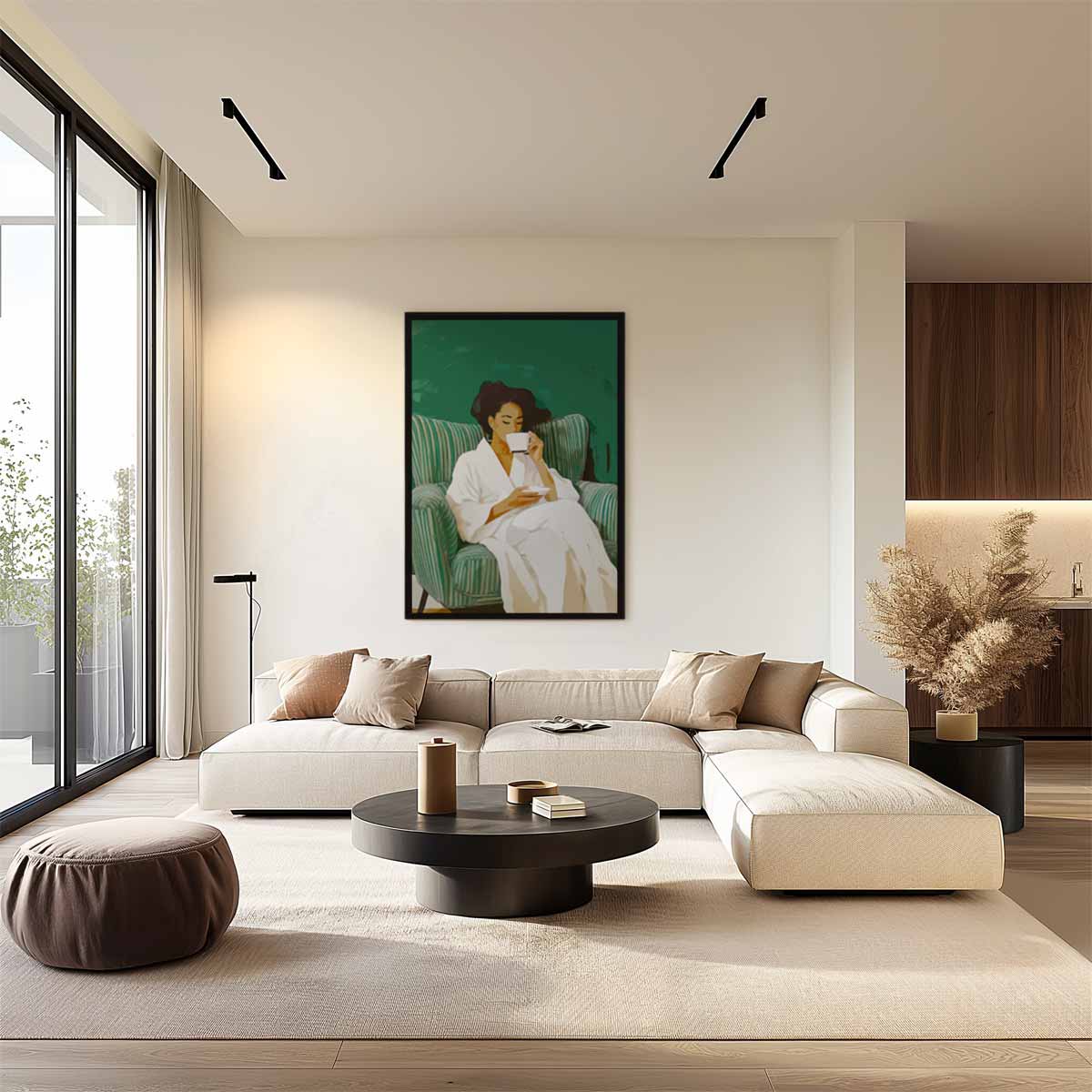 Ochtendrust met Koffie Kunstwerk-canvas-dibond-plexiglas-wanddecoratie-WallArtistic