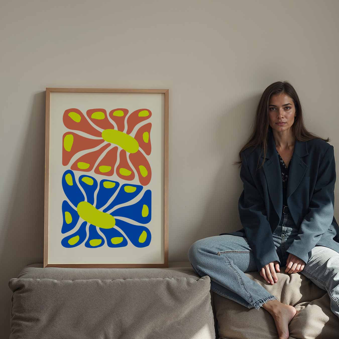 Kleurrijke Bloemen Abstractie Poster-WallArtistic