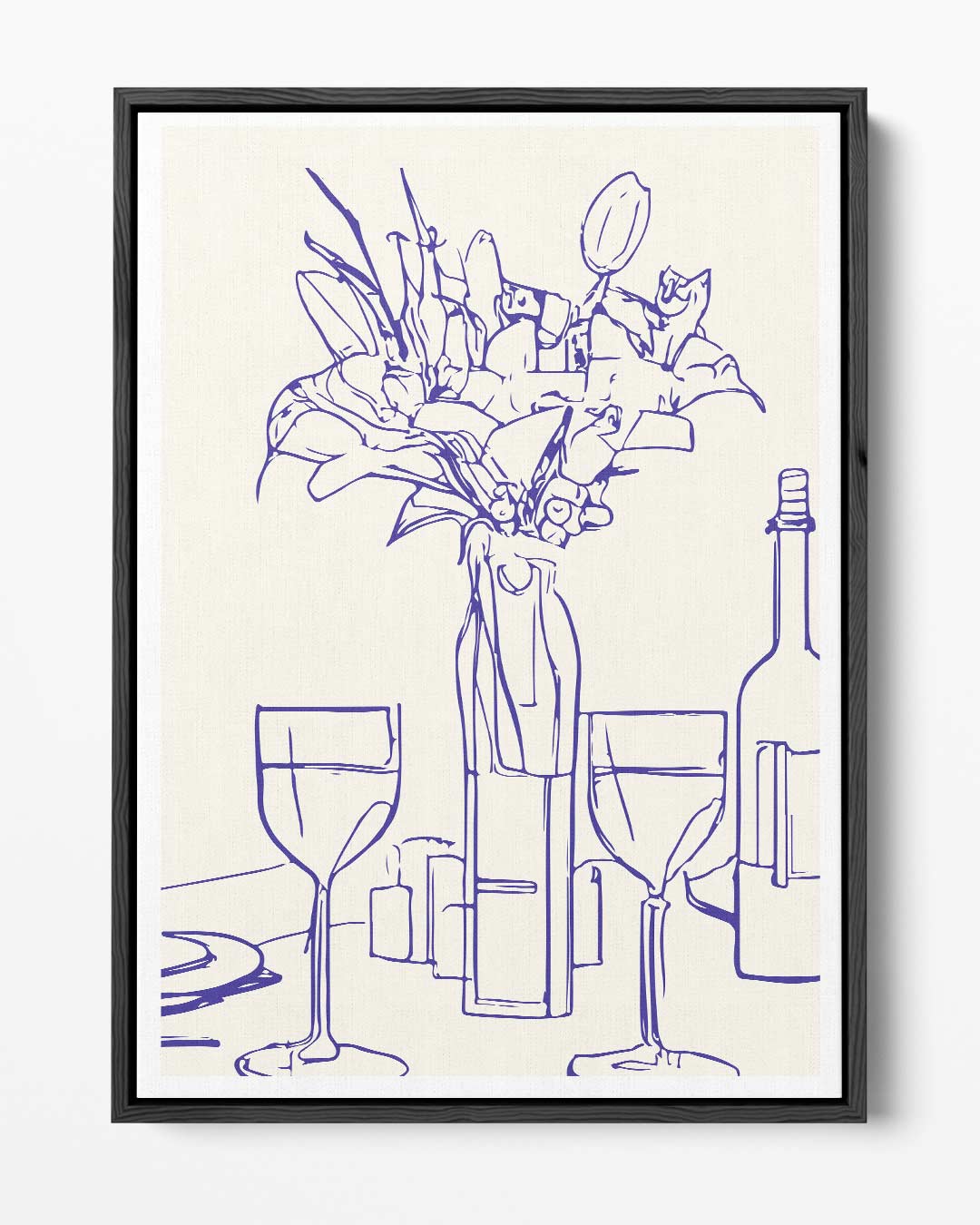 Tafelgenot in Lijn Kunstwerk-canvas-dibond-plexiglas-wanddecoratie-WallArtistic