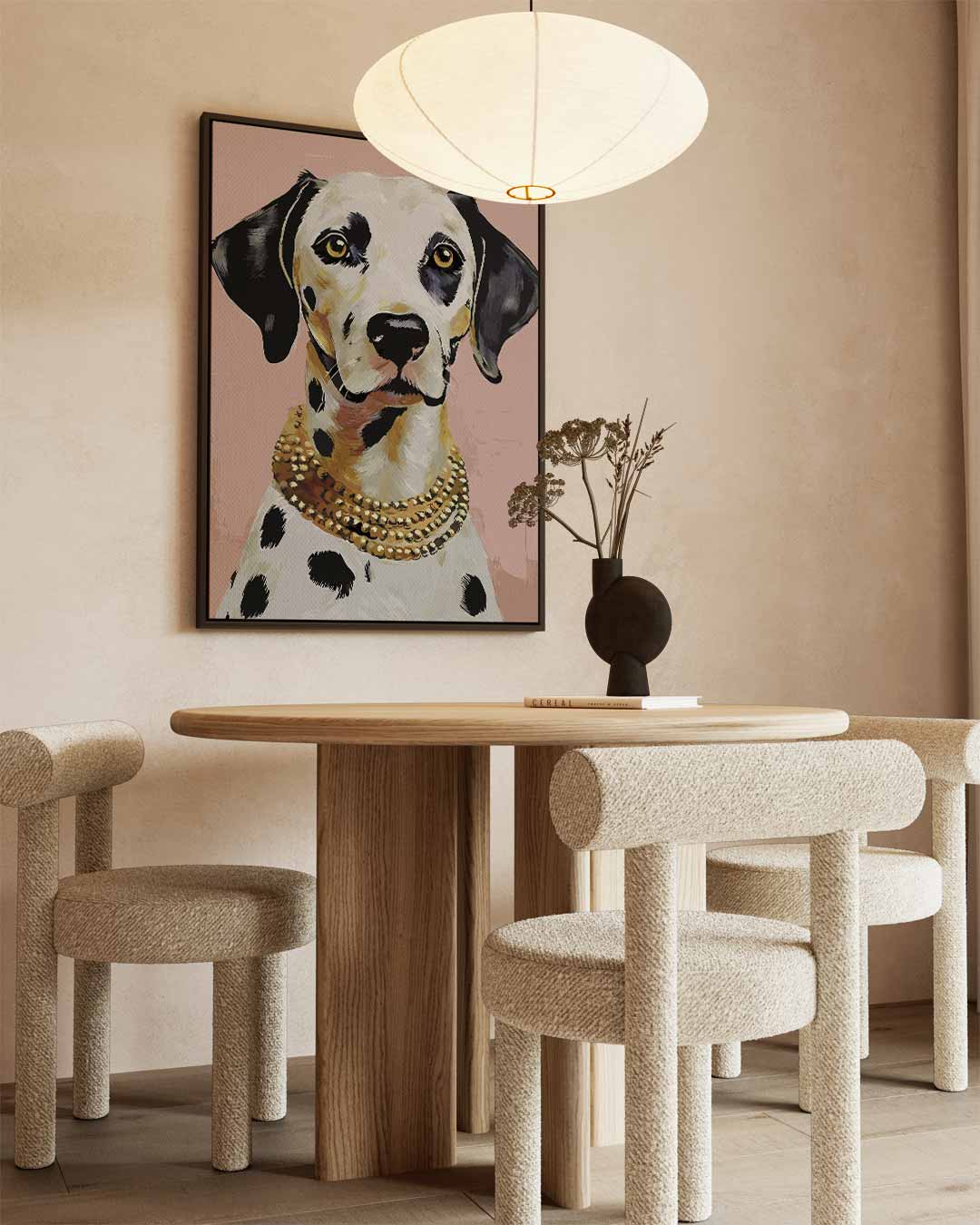 Stijlvolle Dalmatier Portret Kunstwerk-canvas-dibond-plexiglas-wanddecoratie-WallArtistic