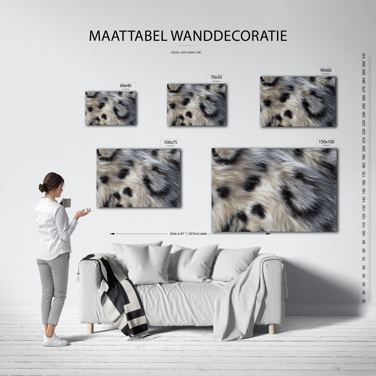 Dierenprint textuur Kunstwerk