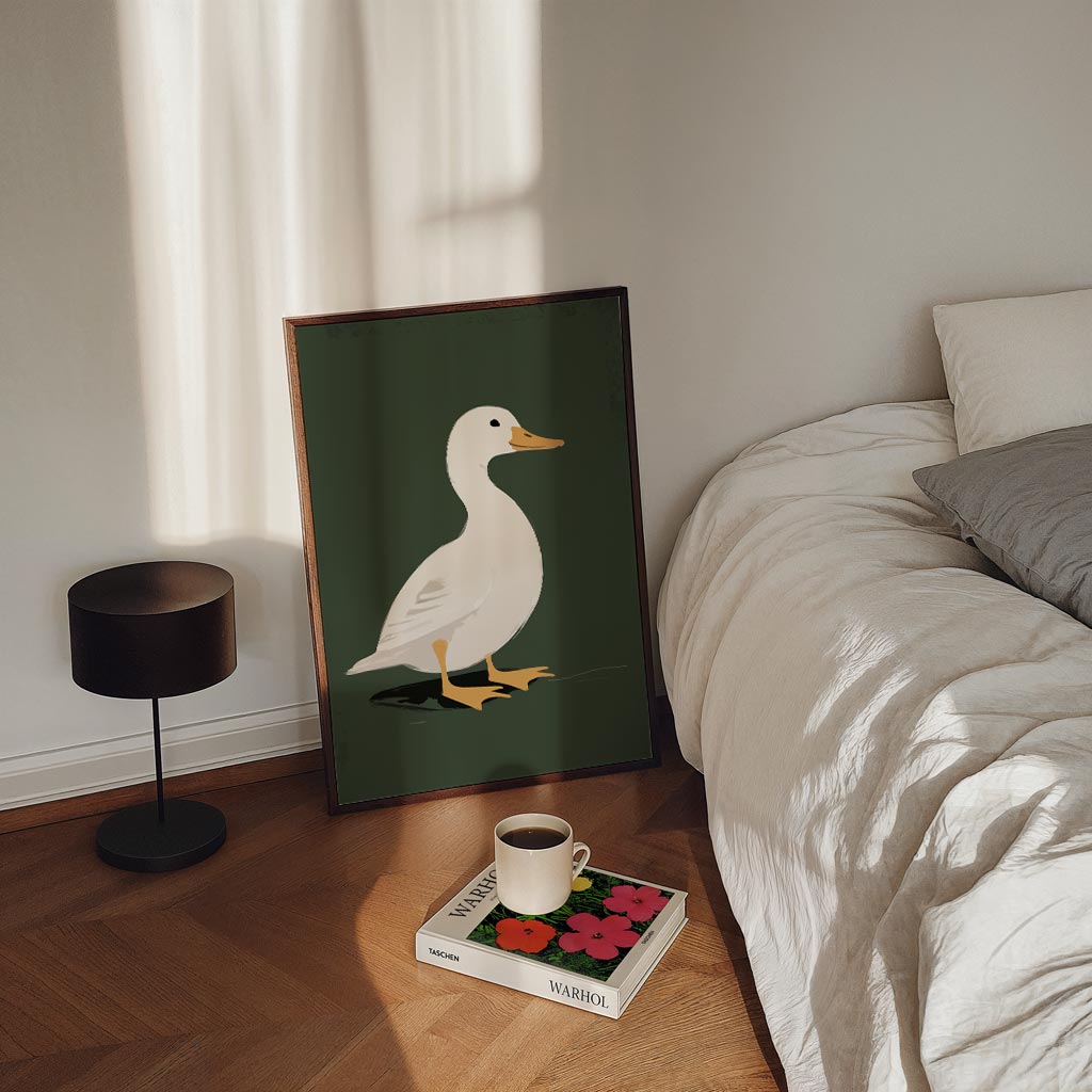 Elegante Eend Illustratie Poster