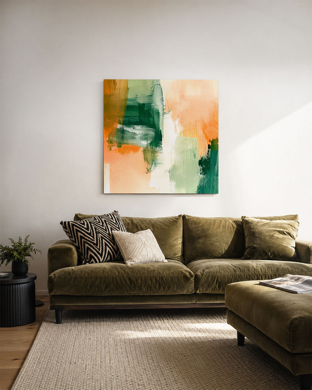 Kleurrijke borstelstreken Kunstwerk