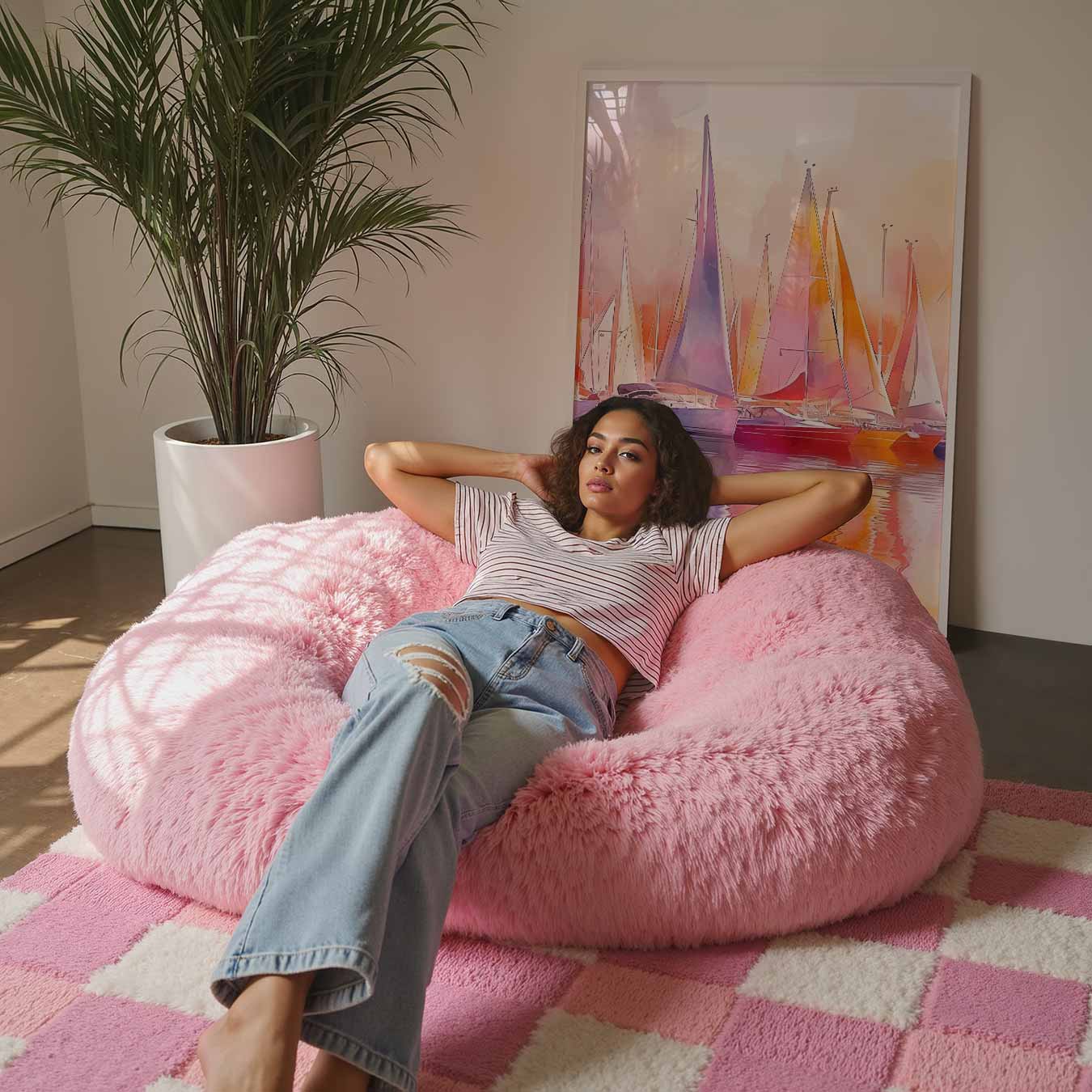 Kleurrijke Zeilboten in Waterverf Poster-WallArtistic