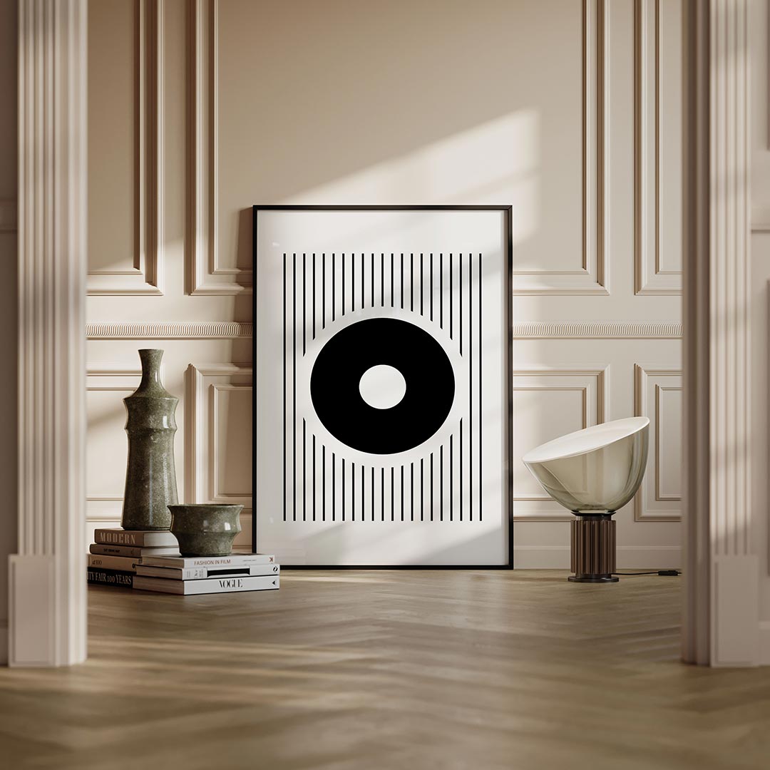 Cirkel en lijnen Poster