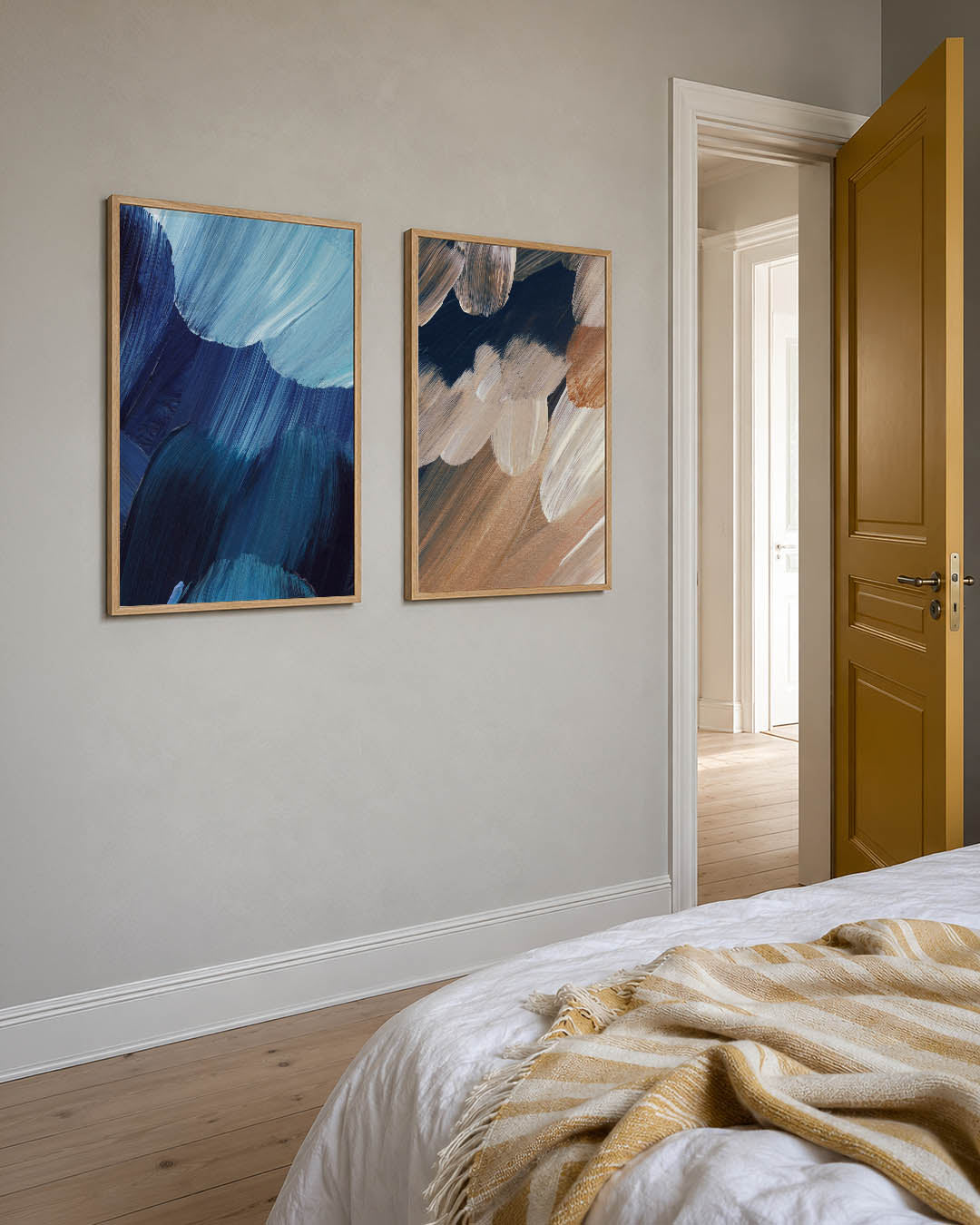 Golvende blauwtinten Posterset
