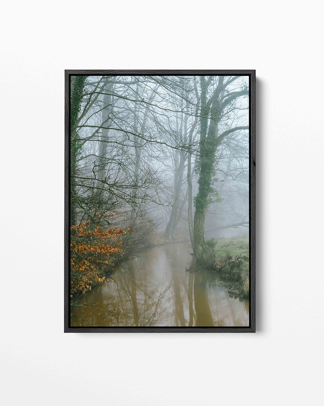 Mistig boslandschap Kunstwerk