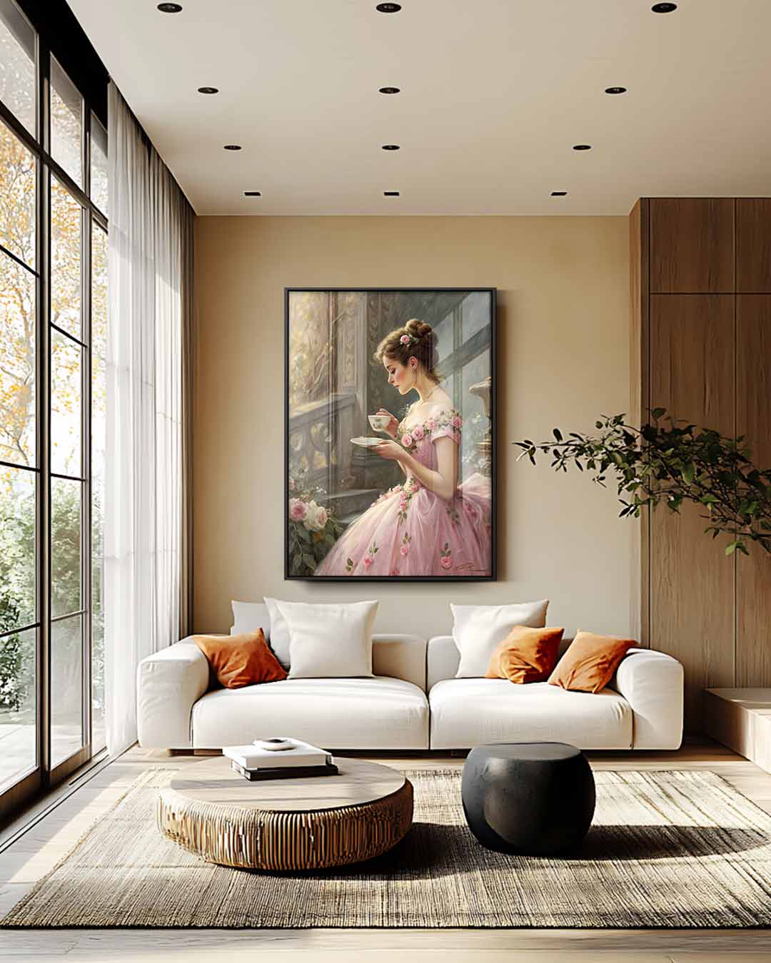 Dromerige Theetijd Kunstwerk-canvas-dibond-plexiglas-wanddecoratie-WallArtistic