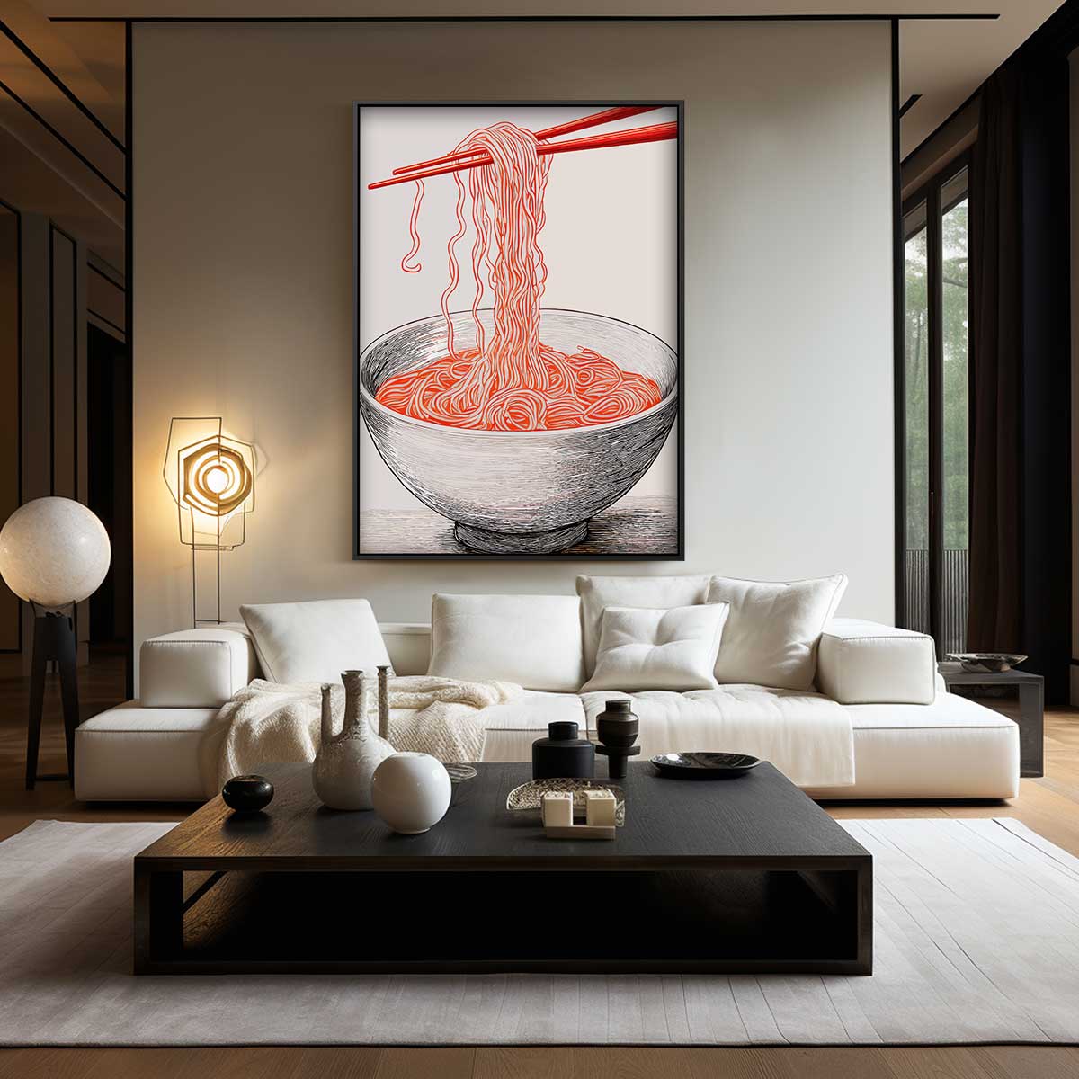 Noedels in Beweging Kunstwerk-canvas-dibond-plexiglas-wanddecoratie-WallArtistic