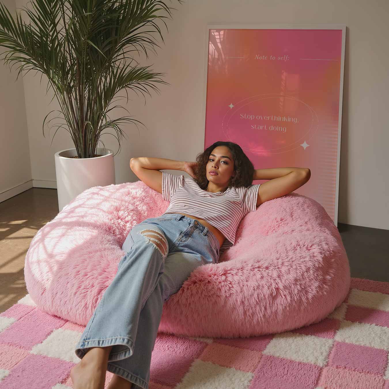 Inspirerende Motivatie poster "Stop Overthinking"-WallArtistic