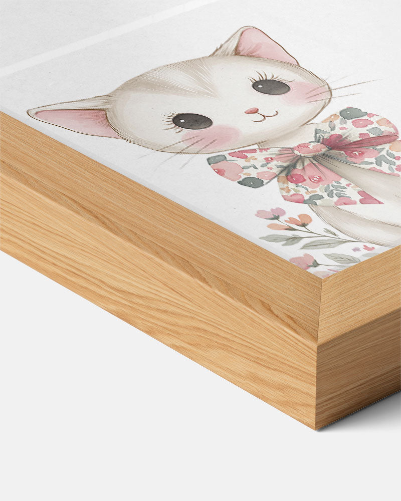 Kat met Strik Poster-WallArtistic