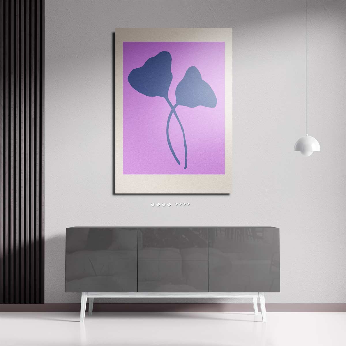 Speelse Bladstilte Kunstwerk-canvas-dibond-plexiglas-wanddecoratie-WallArtistic