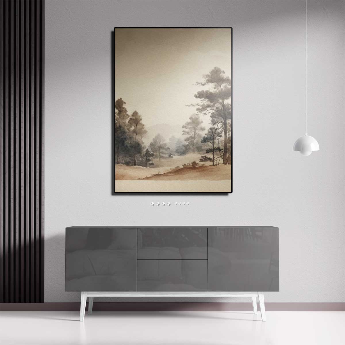 Mystieke Boslandschap Kunstwerk-canvas-dibond-plexiglas-wanddecoratie-WallArtistic