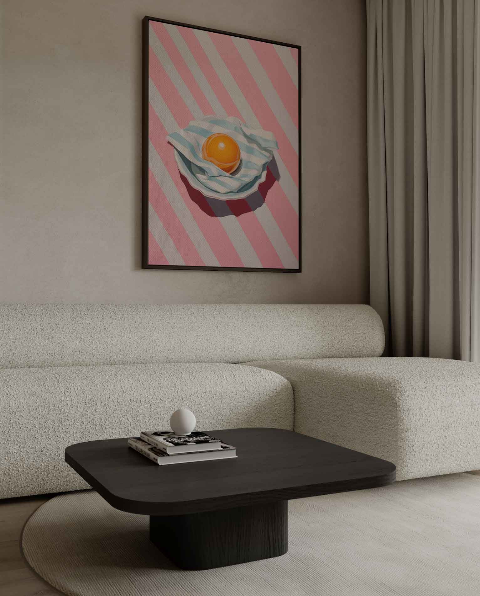 Zomerse Vrucht in Strepen Kunstwerk-canvas-dibond-plexiglas-wanddecoratie-WallArtistic