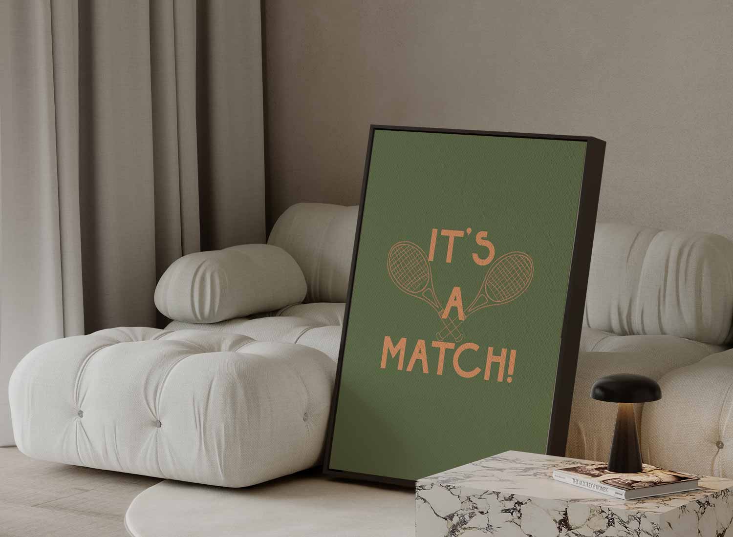 It's a Match Tennis Kunstwerk-canvas-dibond-plexiglas-wanddecoratie-WallArtistic