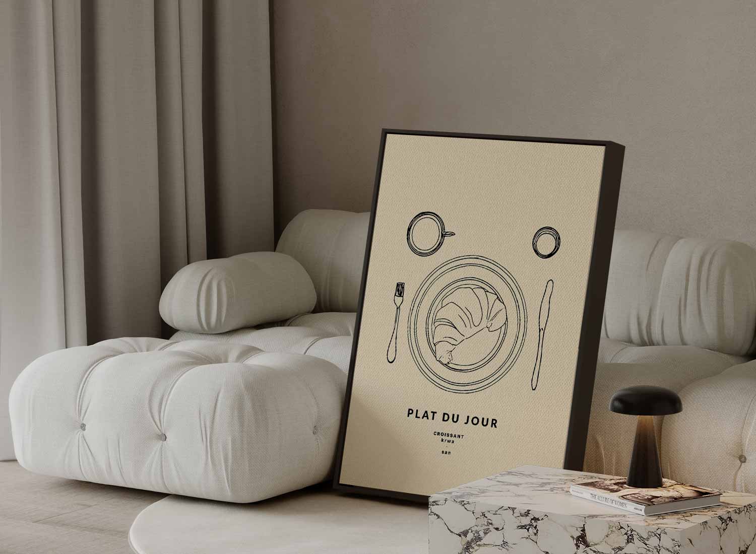 Croissant Plat du Jour Poster