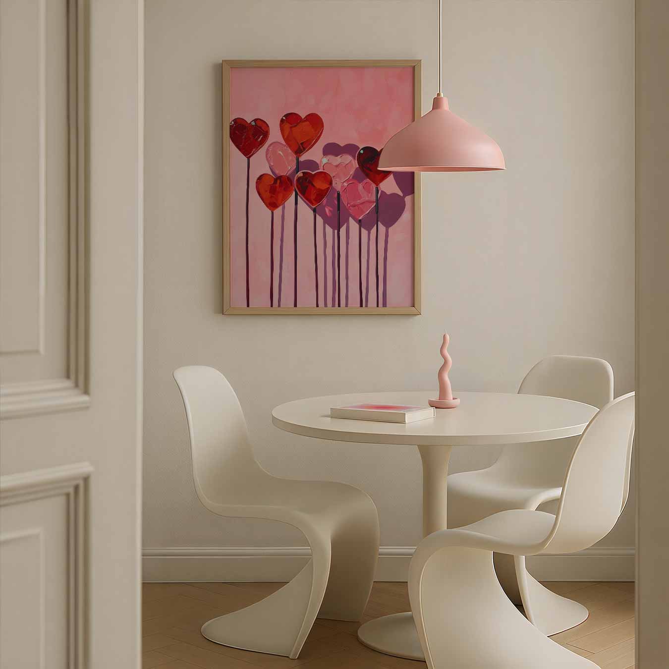 Hartvormige Bloemen Poster