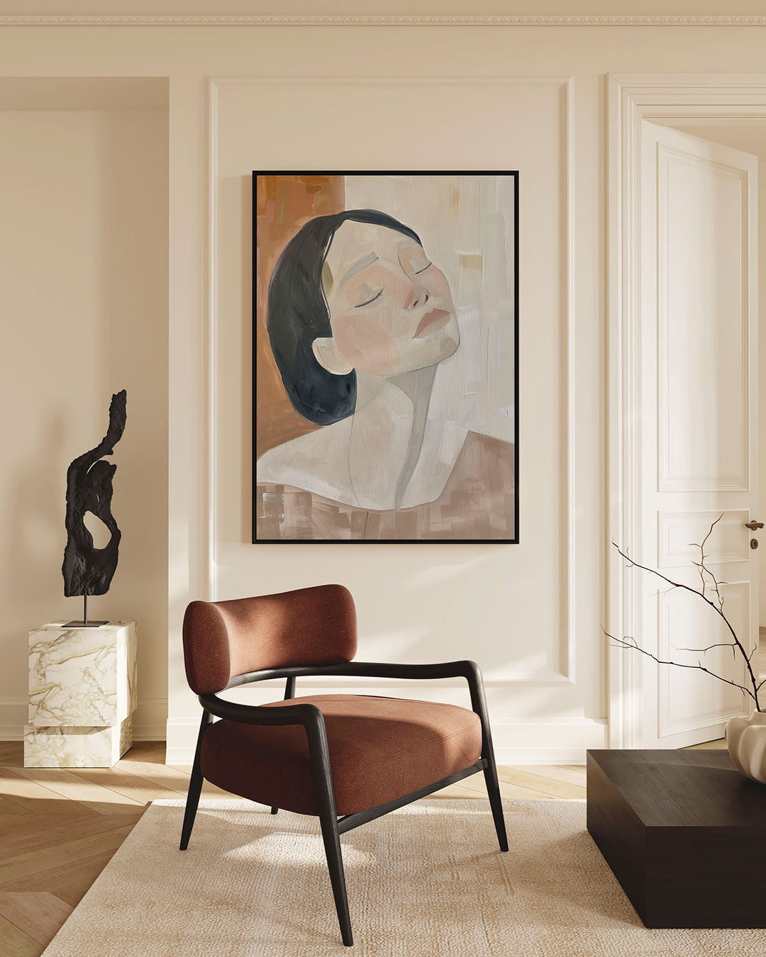 Dromerige vrouw Kunstwerk