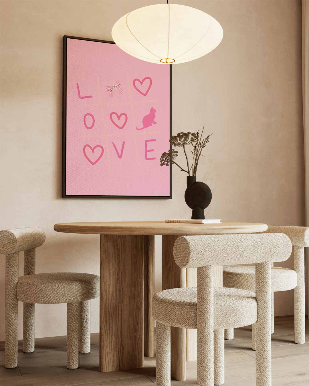 Liefdevolle Tic-Tac-Toe Kunst Kunstwerk-canvas-dibond-plexiglas-wanddecoratie-WallArtistic