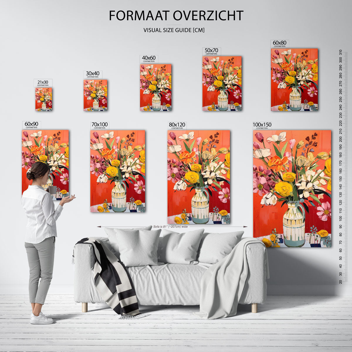 Bloemen in vaas Poster