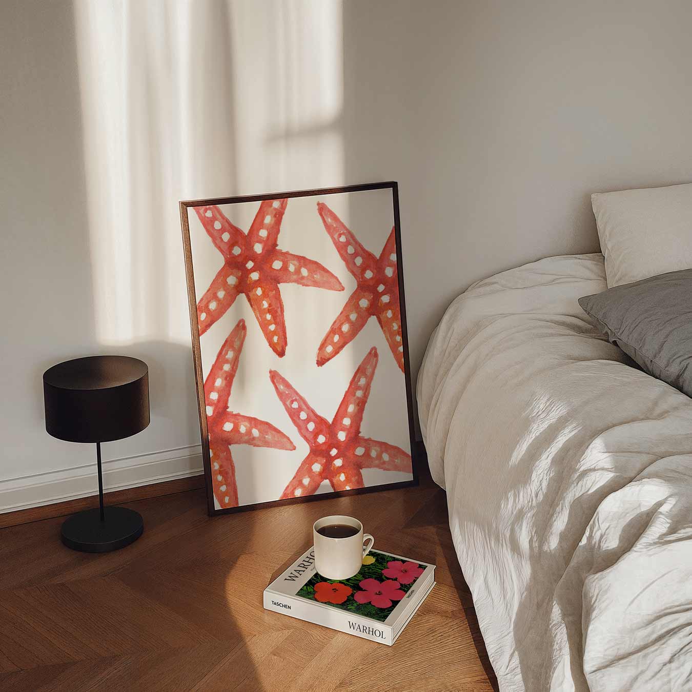 Rode Zeesterren Poster-WallArtistic