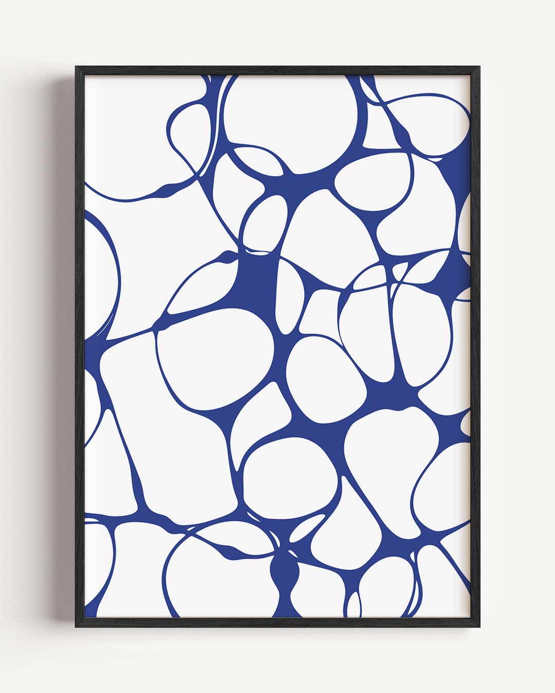 Abstracte Blauwe Elegantie Poster-WallArtistic