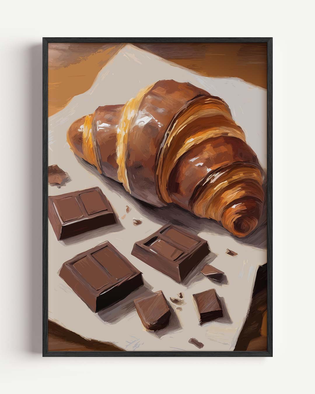 Chocolade Croissant Poster-WallArtistic