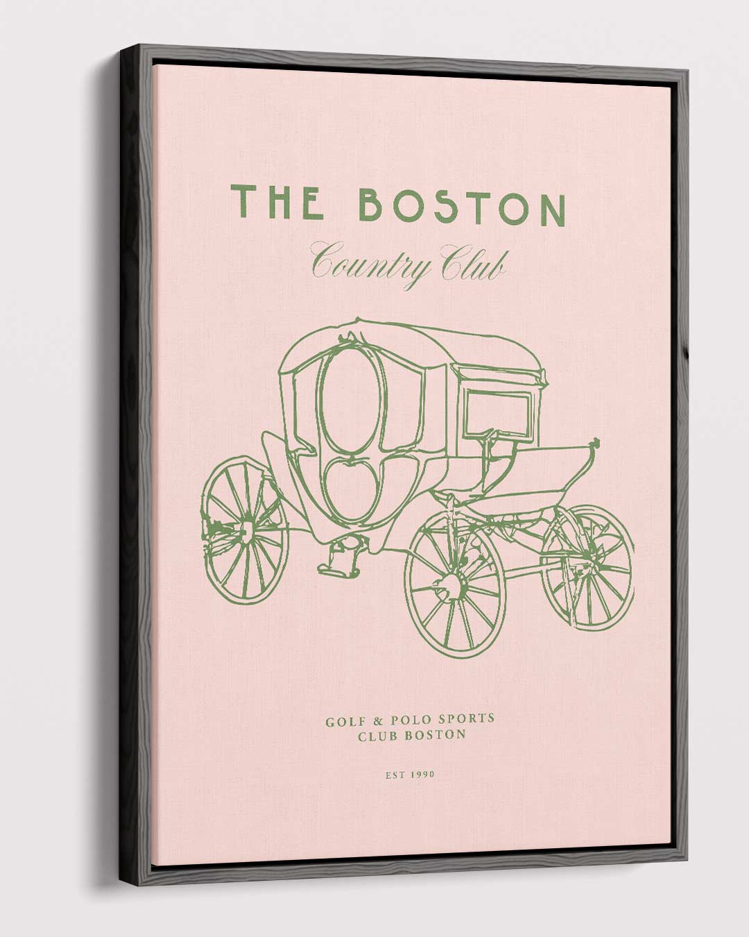 Vintage Boston Koets Illustratie Kunstwerk-canvas-dibond-plexiglas-wanddecoratie-WallArtistic