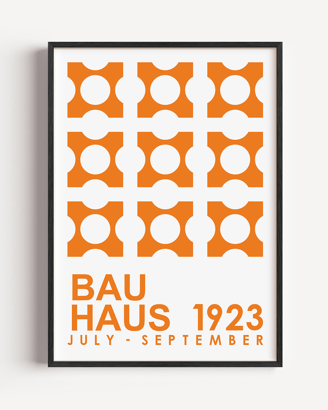 Oranje vormenpatroon Poster