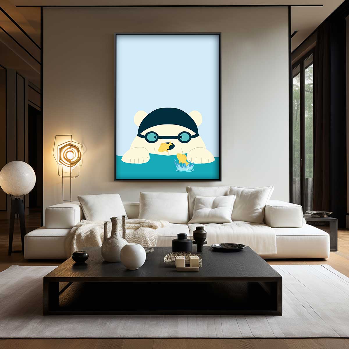 Speelse IJskoning Kunstwerk-canvas-dibond-plexiglas-wanddecoratie-WallArtistic