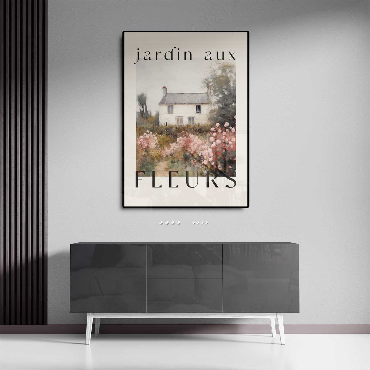 Franse Bloementuin Poster