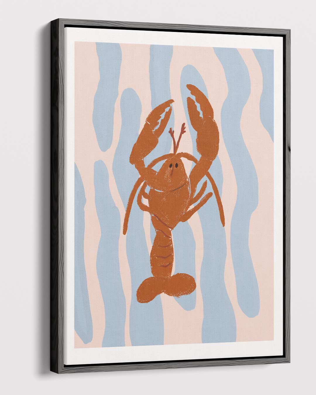 Dansende Kreeft op Zonnige Dag Kunstwerk-canvas-dibond-plexiglas-wanddecoratie-WallArtistic