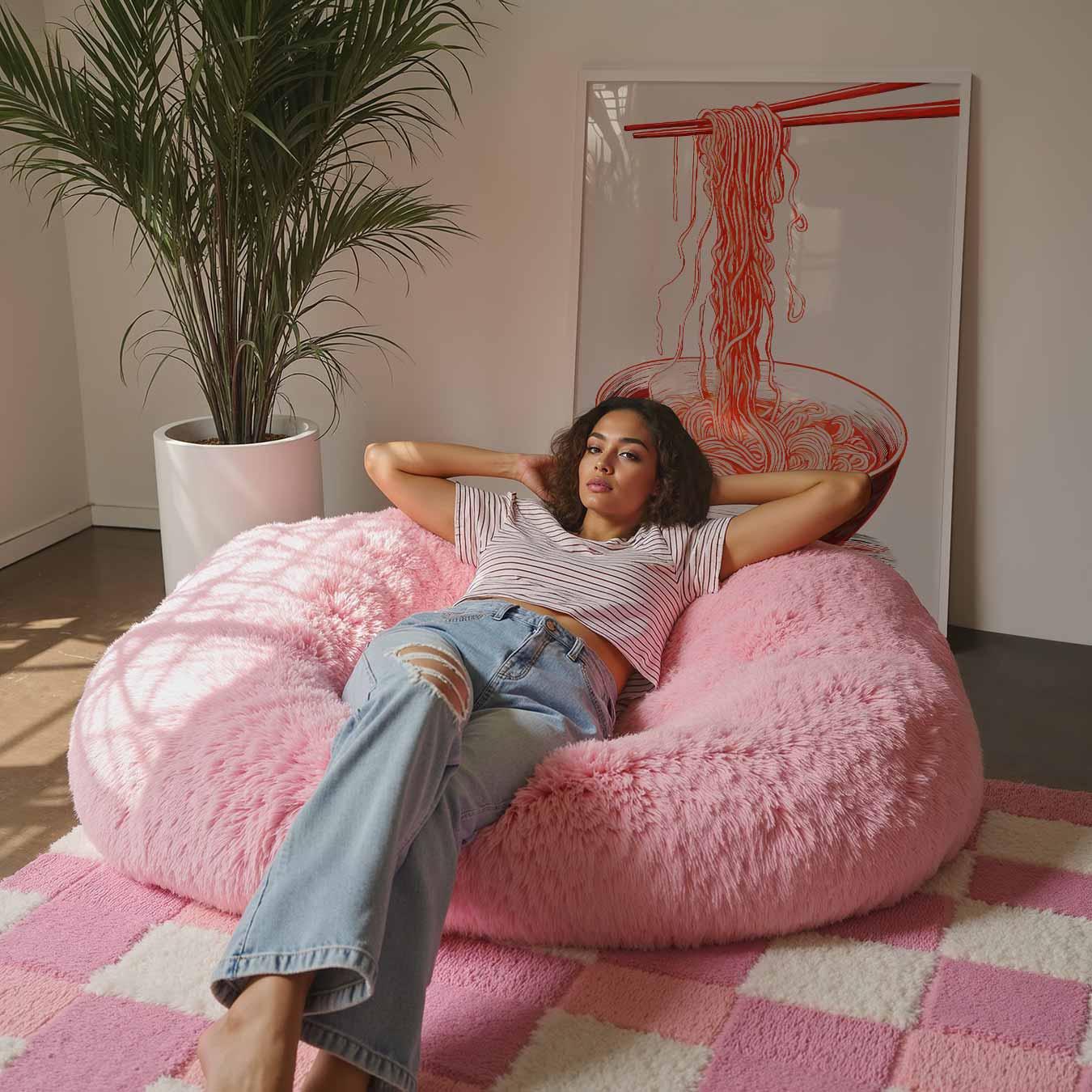 Stijlvolle Rode Ramen Poster-WallArtistic