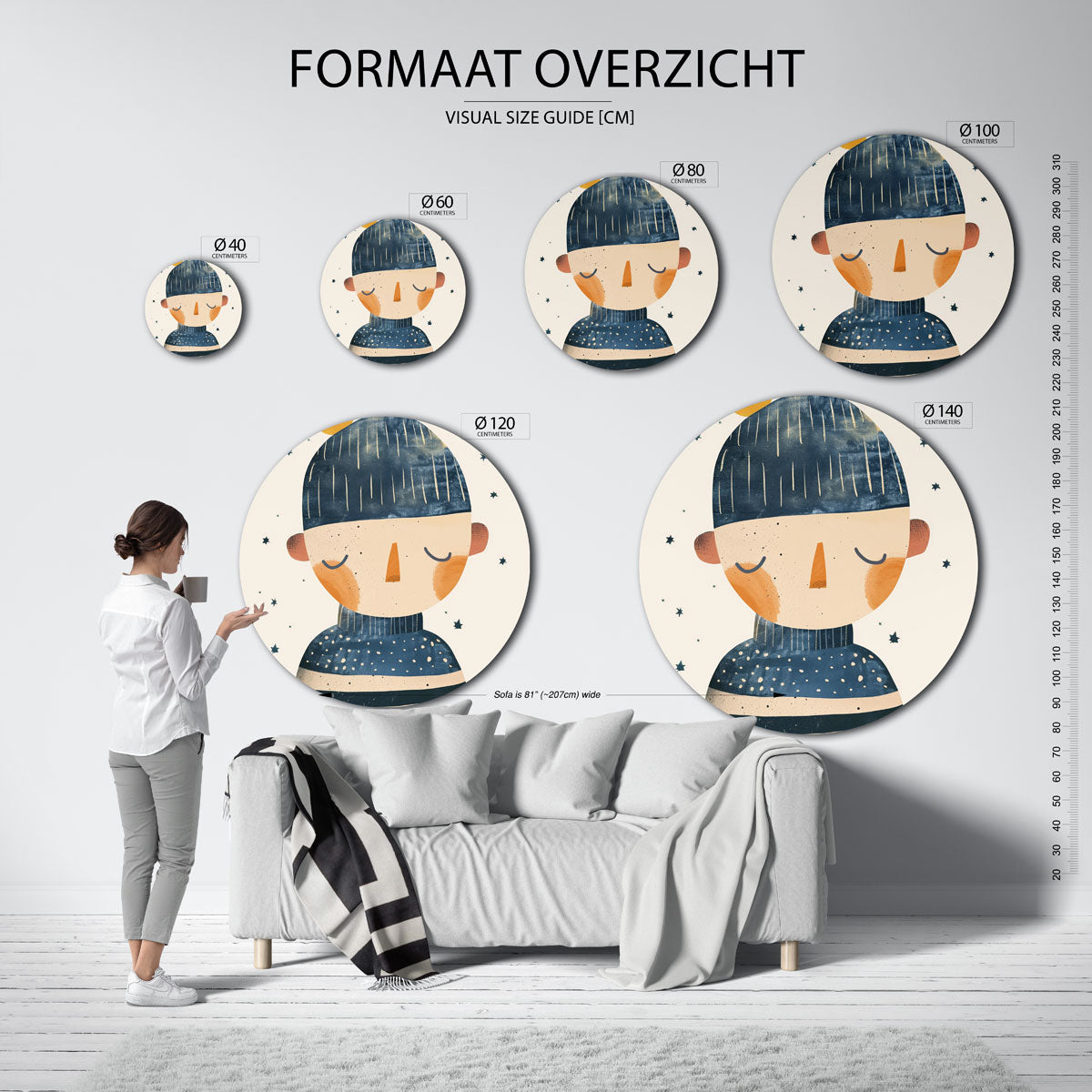 Slapende figuur Muurcirkel